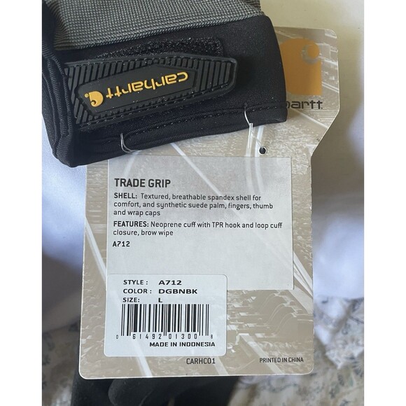 Carhartt Men's Flex Tough II High Dexterity Gloves A712 Size L - Picture 7 of 7